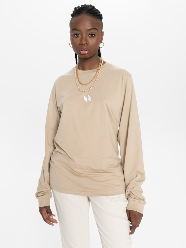 ESSENTIAL LONG SLEEVE - SAND (6680487755948)