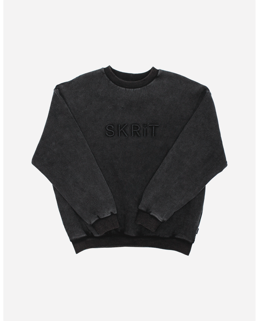OVERSIZED CREW - BLACK WASH